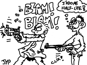 Le webmaster/newser joue � Half-Life ! Il se peut que les news ne soient pas tr�s fraiches ! ;o)